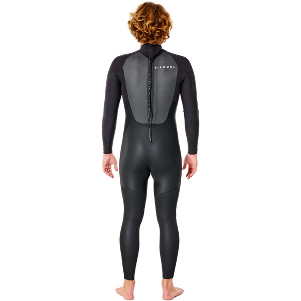 2023 Rip Curl Hombres Omega 4/3mm Back Zip Neopreno 112MFS - Black